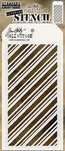 Stencil Tim Holtz ذو طبقات Ths095 Anonymous Ths095 Tim Holtz 4.125 "X8.5"، نعناع، (عبوة من 3) in Saudi Arabia