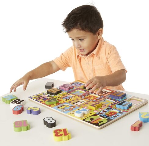Melissa & Doug Jumbo ABC Wooden Chunky Puzzle (26 pcs) - Large Alphabet Puzzles, Wooden Puzzles For Toddlers And Kids Ages 3+ in Saudi Arabia