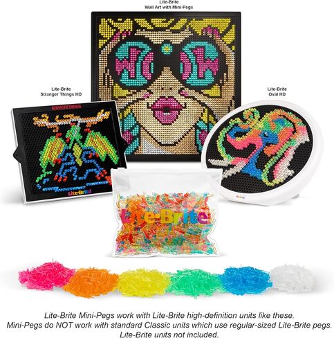 Lite Brite High Definition Grid 1,260 Mini Peg Refill Set – for Use Oval, Wall Art & Stranger Things – Amazon Exclusive in Kuwait