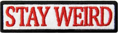 EmbTao Stay Weird Patch شارة مطرزة مزينة بخطاف وحلقة شعار in Kuwait