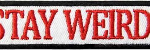 EmbTao Stay Weird Patch شارة مطرزة مزينة بخطاف وحلقة شعار in Kuwait