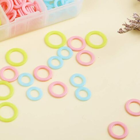 LUNARM Stitch Markers 220pcs Crochet Knitting Stitch Marker Rings S/M/L in Kuwait