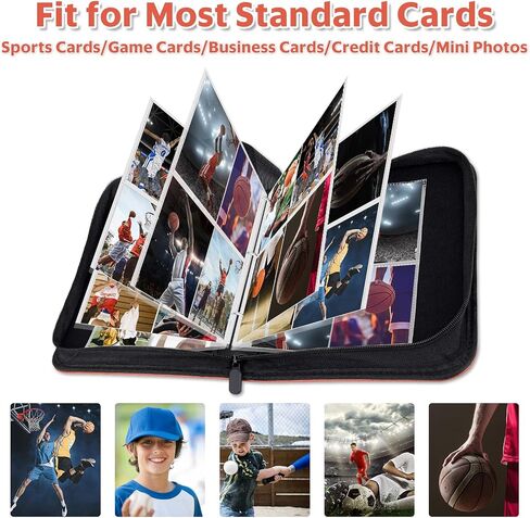 Mlikero 720 Pockets Football Card Binder, Sports Card Binder with Card Display Design, Premium Card Ablums with Sports Pattern Wristband Fit for Football Cards 2025 in Kuwait