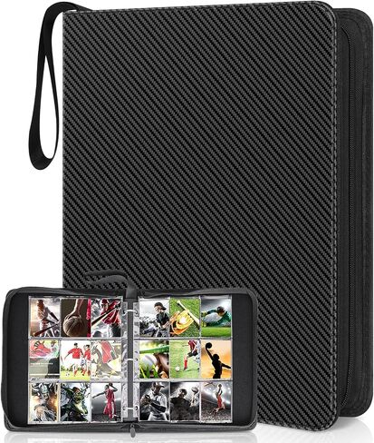 Mlikero 720 Pockets Football Card Binder, Sports Card Binder with Card Display Design, Premium Card Ablums with Sports Pattern Wristband Fit for Football Cards 2025 in Kuwait