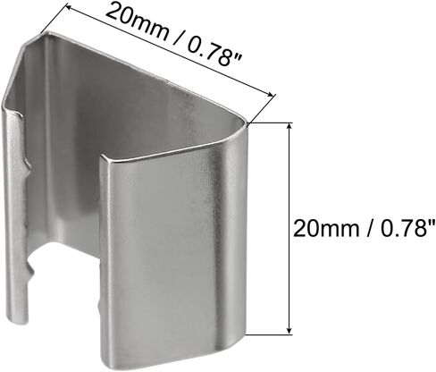 uxcell Fold Over Crimp End Caps, 80Pcs 20 x 20mm Ribbon End Clasp Tips Clamp Cord Ends for Jewelry DIY Craft Making, White Nickel in Kuwait