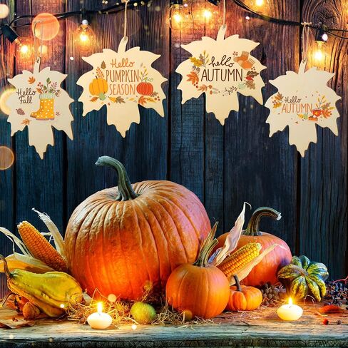Large Size 7inch Wooden Halloween Thanksgiving Ornaments to Paint, DIY Blank Unfinished Pumpkin Wood Discs Ornament for Crafts Hanging Autumn Decorations 10PCS in Saudi Arabia