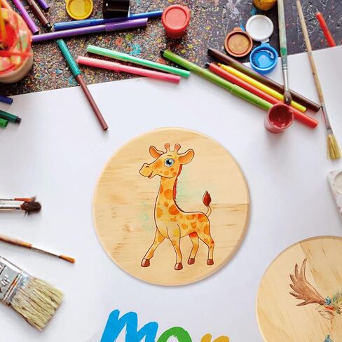 12 قطعة من قواعد الأكواب الخشبية غير المكتملة، قواعد أكواب خشبية فارغة من GOH DODD مقاس 4 بوصات لنماذج معمارية DIY ورسم ونقش الخشب وحرق الخشب ومنشار التمرير بالليزر in Kuwait