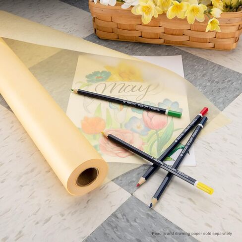 Bee Paper 24" x 50 yds Sketch and Trace Roll, White in Kuwait
