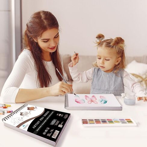 Bellofy Multimedia Sketchbook 100 Sheets | Mixed Media Paper for Drawing & Painting | Drawing Paper for Artists, Beginners & Kids | Sketchbook Mixed Media for Acrylic, Watercolor, Graphite & More in Kuwait