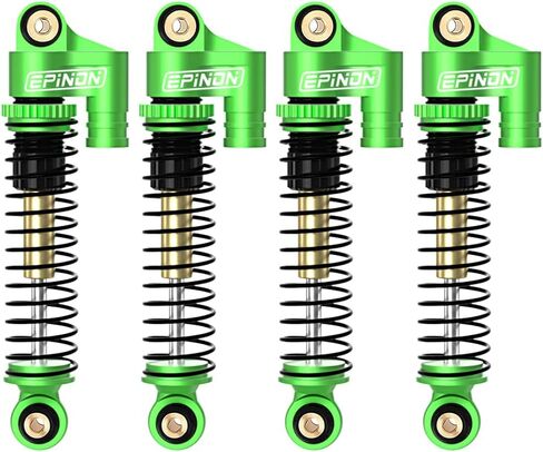 43mm Aluminum Front & Rear Shocks for 1/24 Axial SCX24 Bronco/JLU CRC/Deadbolt/Gladiator /C10 Upgrade Parts (4PCS Black) in Kuwait