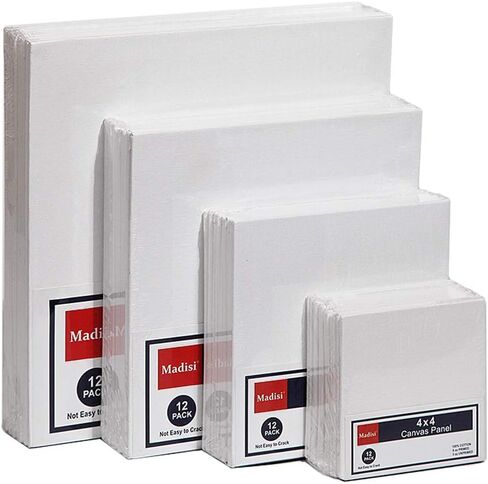 ألواح قماشية متعددة الألوان من ماديسي، 4×4، 6×6، 8×8، 10×10(12 لكل قطعة)، 48 عبوة in Kuwait