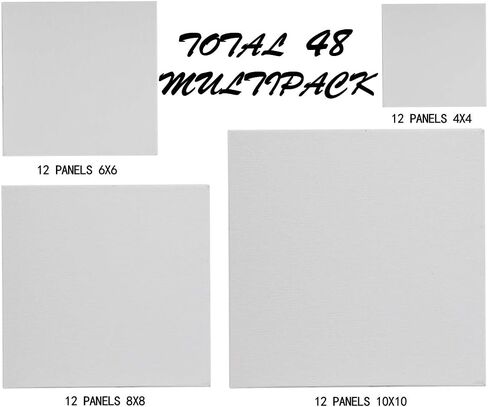 ألواح قماشية متعددة الألوان من ماديسي، 4×4، 6×6، 8×8، 10×10(12 لكل قطعة)، 48 عبوة in Kuwait