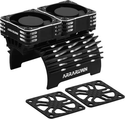 30mm RC Motor Cooling Fan with Motor Heatsink Bracket, Update Parts 28000RPM Twin Metal Cooling Fans for 1/8 1/7 Scale RC Car 4068 4092 4274 Brushless Motors (Diameter Size is 40-42mm) in Kuwait