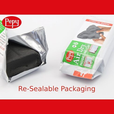 Pepy Premium European Air Dry Modeling Clay White 2.2 رطل، سهل الاستخدام تصلب الهواء والطين غير الملطخ للفصول الدراسية والنحت والمشروعات اليدوية من مونتيسوري in Kuwait