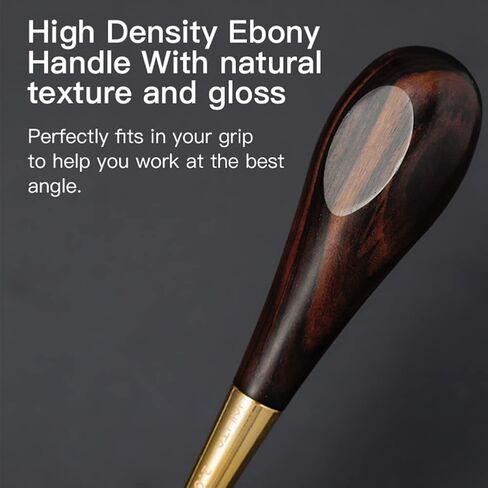 WUTA Leather Craft Diamond Awl Shape Stitching Awl Ebony Blackwood Handle Sewing Awl Kits Handmade Sewing Tools DIY Stitcher Taper,4mm 1pcs in Kuwait