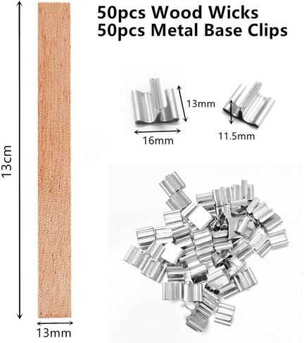 فتائل خشبية للشموع مع أداة تشذيب سوداء in Kuwait