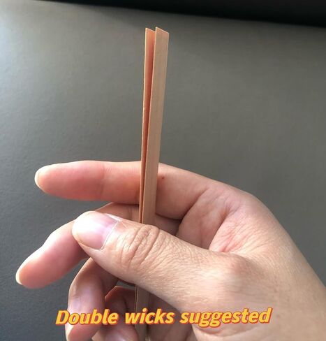 120 PCS Wooden Candle Wicks 1mm Thick Candle Making KIT, 50pcs Thick Wood Wicks Natural Candle Wood Wicks Stickers Wicks Clips Candle Cores for DIY Candle Making Craft… in Kuwait