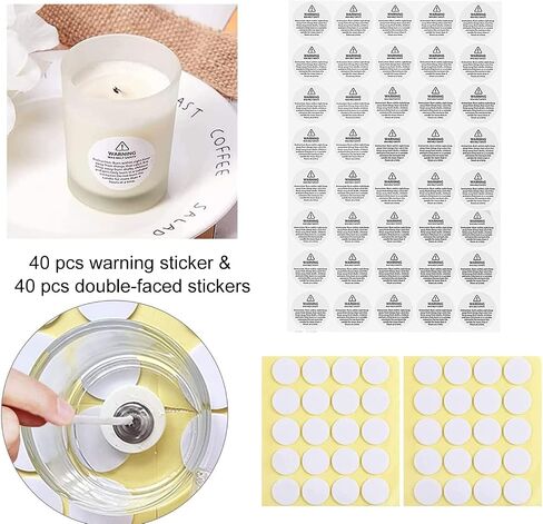 120 PCS Wooden Candle Wicks 1mm Thick Candle Making KIT, 50pcs Thick Wood Wicks Natural Candle Wood Wicks Stickers Wicks Clips Candle Cores for DIY Candle Making Craft… in Kuwait