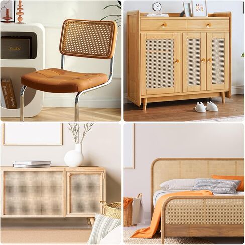 16" Width Cane Webbing, 3.3 Feet Cane Webbing Roll for Caning Project, Rattan Webbing, Caning Material for Chairs, Cabinet, Dresser, Furniture in Kuwait