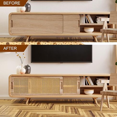 16" Width Cane Webbing, 3.3 Feet Cane Webbing Roll for Caning Project, Rattan Webbing, Caning Material for Chairs, Cabinet, Dresser, Furniture in Kuwait