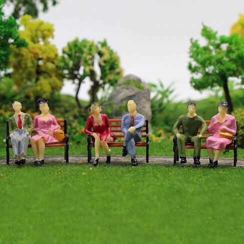 P4302 50pcs All Seated Sitting Figures O Gauge 1/50 Scale Seated People Railway Scenery Miniature Model Train Layout in Kuwait
