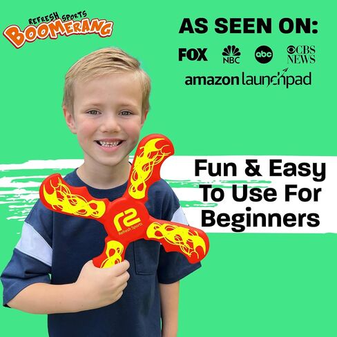 Fun Boomerang for Kids - Stocking Stuffers for Boys and Girls - Soft & Easy Use - Best Gifts for 6 7 8 9 10 11 12 13 Year Old Boy Gifts - 2026 Top Toys for Boys Age 8-12 + Teens Outdoor Boy Gift Ideas in Saudi Arabia