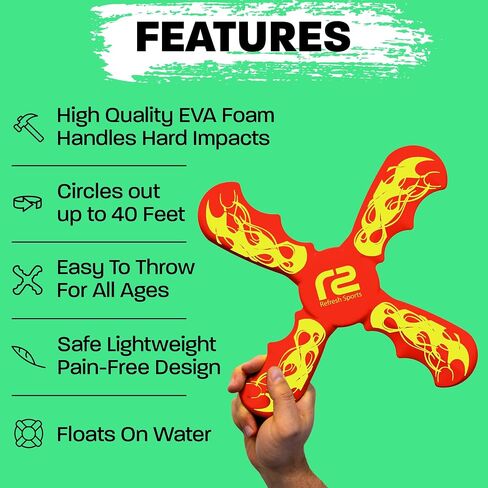 Fun Boomerang for Kids - Stocking Stuffers for Boys and Girls - Soft & Easy Use - Best Gifts for 6 7 8 9 10 11 12 13 Year Old Boy Gifts - 2026 Top Toys for Boys Age 8-12 + Teens Outdoor Boy Gift Ideas in Saudi Arabia