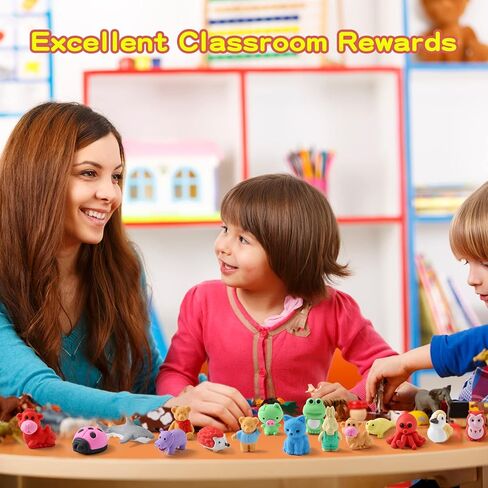 Kleeblatt 20PCS Assembled Animal Erasers for Kids Bulk, Puzzle Mini Fun Desk Pets for Kids Classroom, Treasure Box Prizes,Party Favors for Kids Goodie Bags, Back to School Gifts for Students in Kuwait