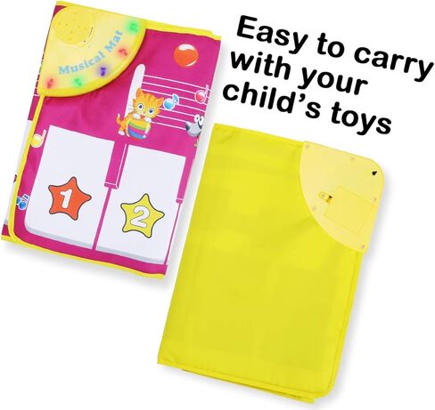 RenFox Musical Piano Mat, Toddlers Music Floor Keyboard Blanket Dance Mat with 8 Different Animal Sounds, Early Learning Educational Toys Gift for 1 2 3 4 Years Old Baby Boy Girl (Batteries Included) in Kuwait