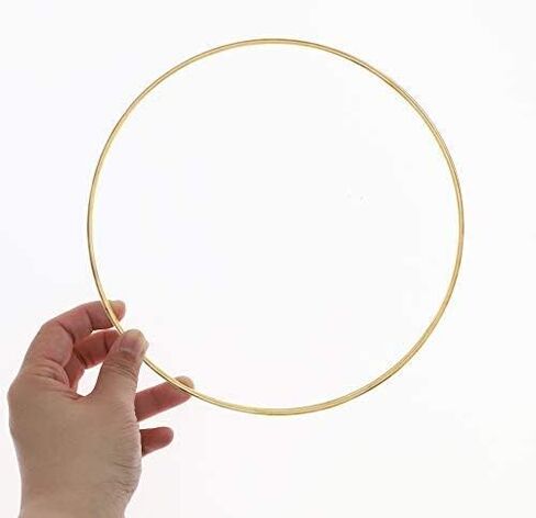 Outuxed 12pcs Dream Catcher Rings Copper Metal Hoops Craft Hoops Macrame Creations Rings Supplies for Crafts, 6 Sizes in Kuwait