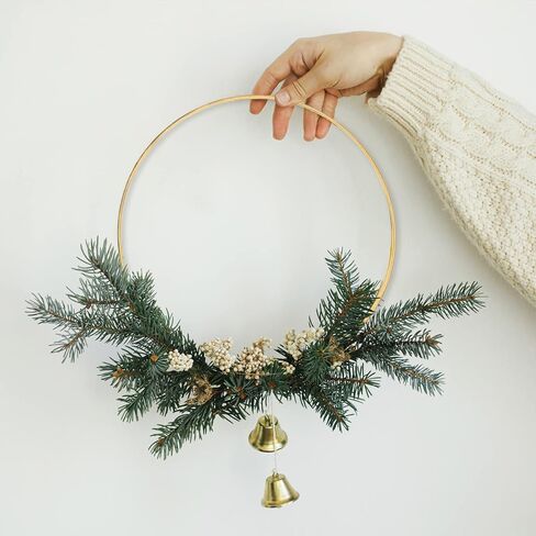 Outuxed 12pcs Dream Catcher Rings Copper Metal Hoops Craft Hoops Macrame Creations Rings Supplies for Crafts, 6 Sizes in Kuwait