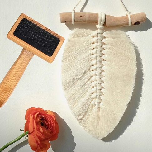 Tyoungg Macrame Comb Wooden for Fringe Feathered Wall Hanging Plant Hanger Craft Making Knitting Cord Rope 3mm 4mm 5mm (Macrame Comb) in Kuwait