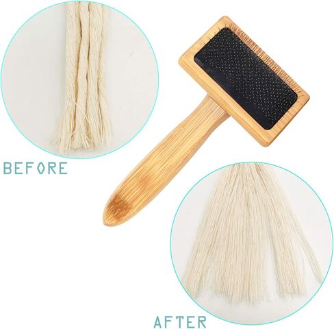 Tyoungg Macrame Comb Wooden for Fringe Feathered Wall Hanging Plant Hanger Craft Making Knitting Cord Rope 3mm 4mm 5mm (Macrame Comb) in Kuwait