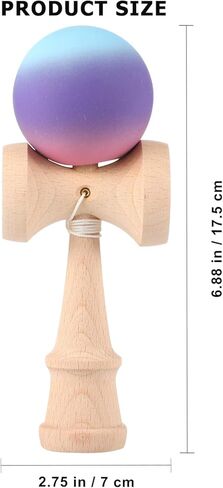 لعبة مهارة كينداما الخشبية من SEWACC، لعبة مهارة كينداما اليابانية التقليدية، لعبة الرمي والالتقاط الخشبية، لعبة كرة الالتقاط والكرة (لون الحبل عشوائي) in Kuwait