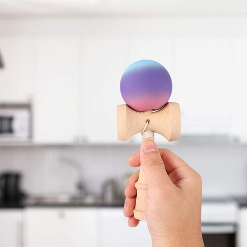 لعبة مهارة كينداما الخشبية من SEWACC، لعبة مهارة كينداما اليابانية التقليدية، لعبة الرمي والالتقاط الخشبية، لعبة كرة الالتقاط والكرة (لون الحبل عشوائي) in Kuwait