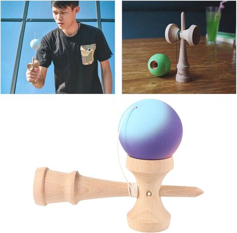 لعبة مهارة كينداما الخشبية من SEWACC، لعبة مهارة كينداما اليابانية التقليدية، لعبة الرمي والالتقاط الخشبية، لعبة كرة الالتقاط والكرة (لون الحبل عشوائي) in Kuwait