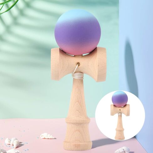 لعبة مهارة كينداما الخشبية من SEWACC، لعبة مهارة كينداما اليابانية التقليدية، لعبة الرمي والالتقاط الخشبية، لعبة كرة الالتقاط والكرة (لون الحبل عشوائي) in Kuwait