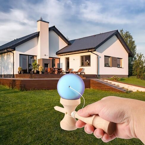 لعبة مهارة كينداما الخشبية من SEWACC، لعبة مهارة كينداما اليابانية التقليدية، لعبة الرمي والالتقاط الخشبية، لعبة كرة الالتقاط والكرة (لون الحبل عشوائي) in Kuwait