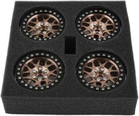 2.2" Aluminum Alloy RC Rim 4pcs 65mm Beadlock Wheels Rims 12mm Hex Fit for 1/10 Scale RC Crawler Axial Wraith RR10 SCX10 90046 TRX4 TRX6 in Kuwait