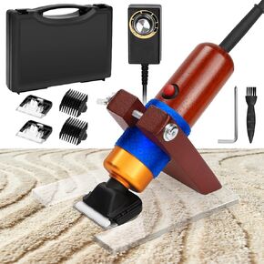 ماكينة تشذيب السجاد مع دليل القص، ماكينة قص السجاد، مجموعة مقصات كهربائية منخفضة الضوضاء 6 سرعات قابلة للتعديل لتنظيف السجاد يدويًا وسجاد معنقدة، 200 وات (مجموعة كاملة من الملحقات) in Kuwait