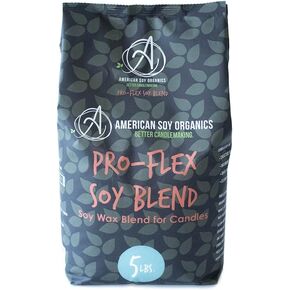 American Soy Organics Pro-Flex Soy Blend - Soy Wax Beads for Candle Making - Candle Making Supplies - Beeswax-Free Candle Wax Blend for Container Candles, Tealights and Wax Melts, 5 lbs