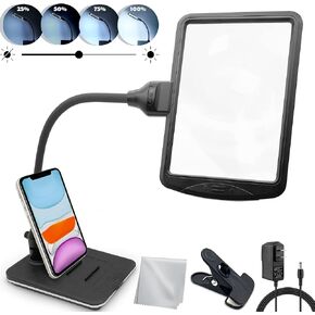 M MAGDEPO 4X معقوفة إضاءة المصباح المكبرة مع 28 SMD LED، مكبر حامل سطح المكتب بدون استخدام اليدين للهوايات، الخياطة، الحرف اليدوية، العمل القريب، إلخ. in Kuwait