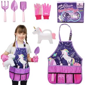 Kids Gardening Set - Kids Gardening Tool Set - Gardening Tools for Kids - Kids Gardening Tools - Kids Gardening - Kids Garden Set - Unicorn Garden Kit for Girls - Gift for Little Girls 3-7 Years Old.