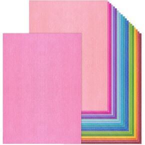 60 Sheets Textured Colorful Card Stock 28 Multicolor Cardstock 250 gsm Faint Texture, Single-Sided Printed Colored Paper for Card Making, Scrapbooking, Paper Craft