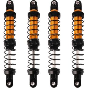 RC Shock Absorber Oil Adjustable RC Damper Set with Springs for 1/10 RC Truck Crawler Axial SCX10 I II III TRX4 D90 (70mm, Black)