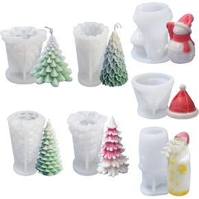 iDOTODO 4Pcs 3D Candle Molds for Candle Making, Silicone Candle Molds, Roman Column Shape, Ancient Greek Pillar Candle Mold, DIY Candle Plaster Soap Craft Making Tool