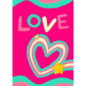 Scrapbook – Pink, Rainbow, Star, Love Design: A4 220 page Scrapbook, Drawing Pad, Sketchbook, Doodle Pad, Blank Paged Notebook in Kuwait
