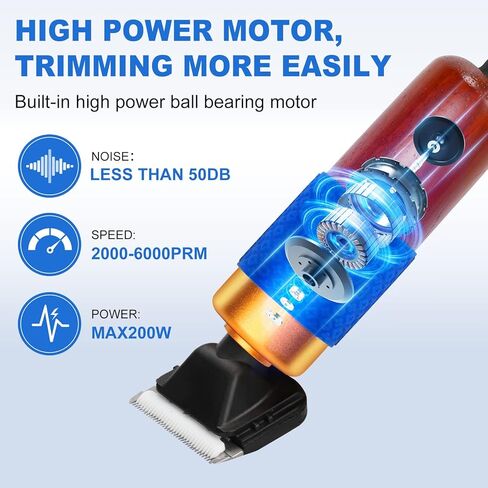 ماكينة تشذيب السجاد مع دليل القص، ماكينة قص السجاد، مجموعة مقصات كهربائية منخفضة الضوضاء 6 سرعات قابلة للتعديل لتنظيف السجاد يدويًا وسجاد معنقدة، 200 وات (مجموعة كاملة من الملحقات) in Kuwait