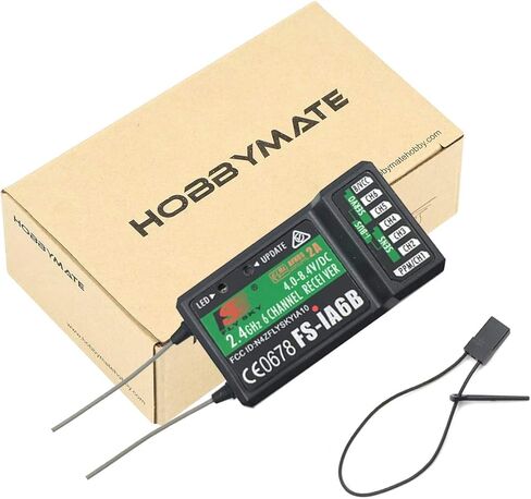 جهاز استقبال اف ال سي FS-iA6B من فلايسكي، جهاز استقبال 2.4G 6 قنوات اي-باص بي ام متوافق مع جهاز التحكم عن بعد لجهاز الإرسال اللاسلكي فلايسكي FS-i6X / FS-i4 / FS-i6 / FS-i10 in Kuwait