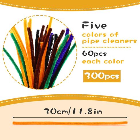 240 Pcs Pipe Cleaners Set, 4 Colors Christmas Pipe Cleaners Craft Set, Pipe Cleaner Chenille Stems Pipe Cleaners Craft Supplies for Art and Craft Projects Creative DIY Decorations in Kuwait